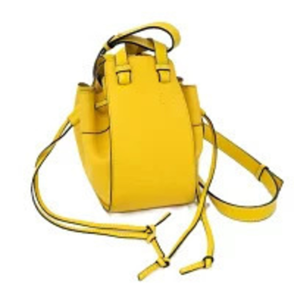 Loewe Hammock Drawstring Bag Leather Yellow